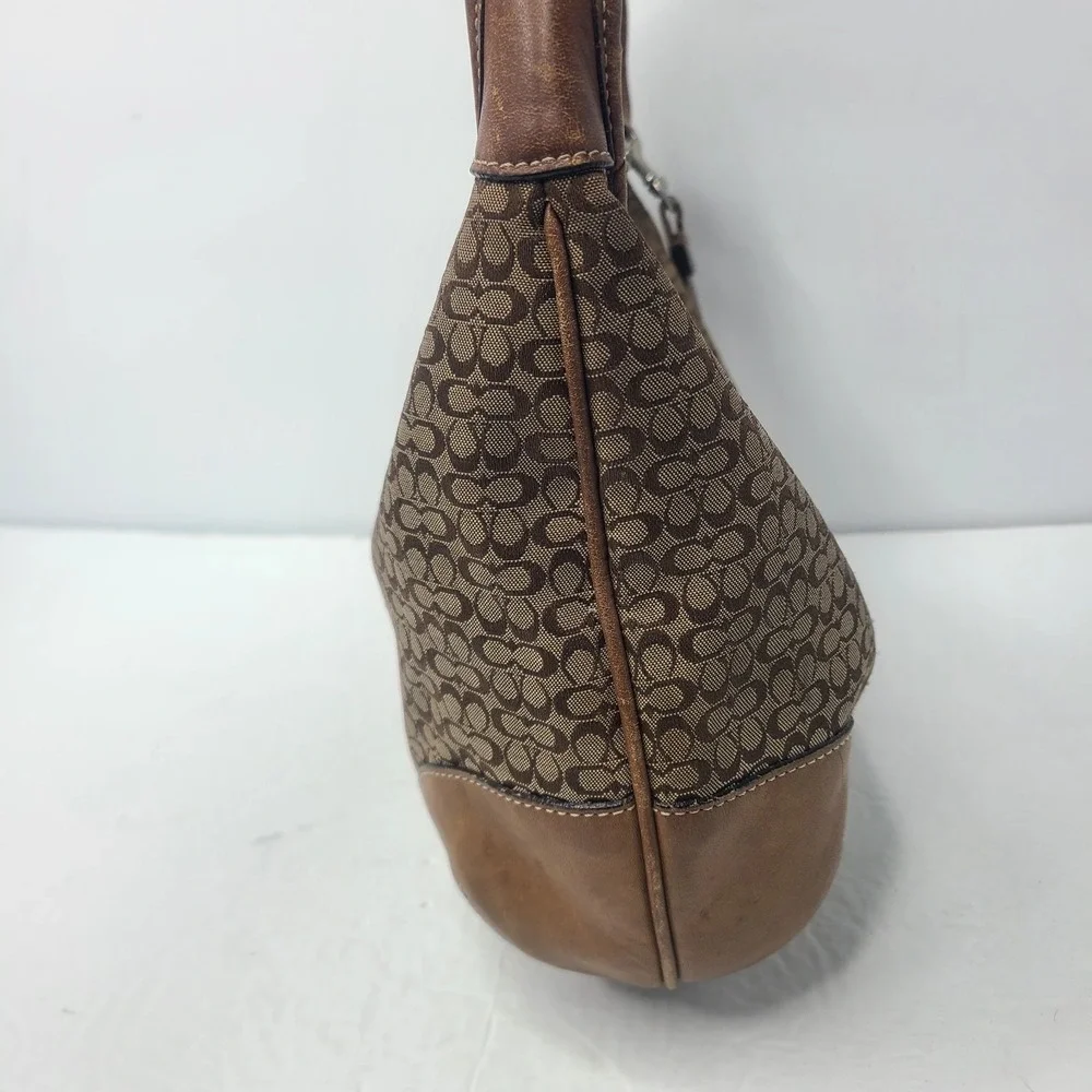 Vintage Coach Hampton Signature C Jacquard Hobo Bag Brown Tan A3K-6617 Y2K